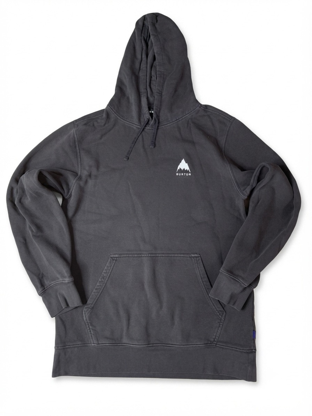 Burton Mountain Logo Pullover Hoodie Charcoal Grey Medium M